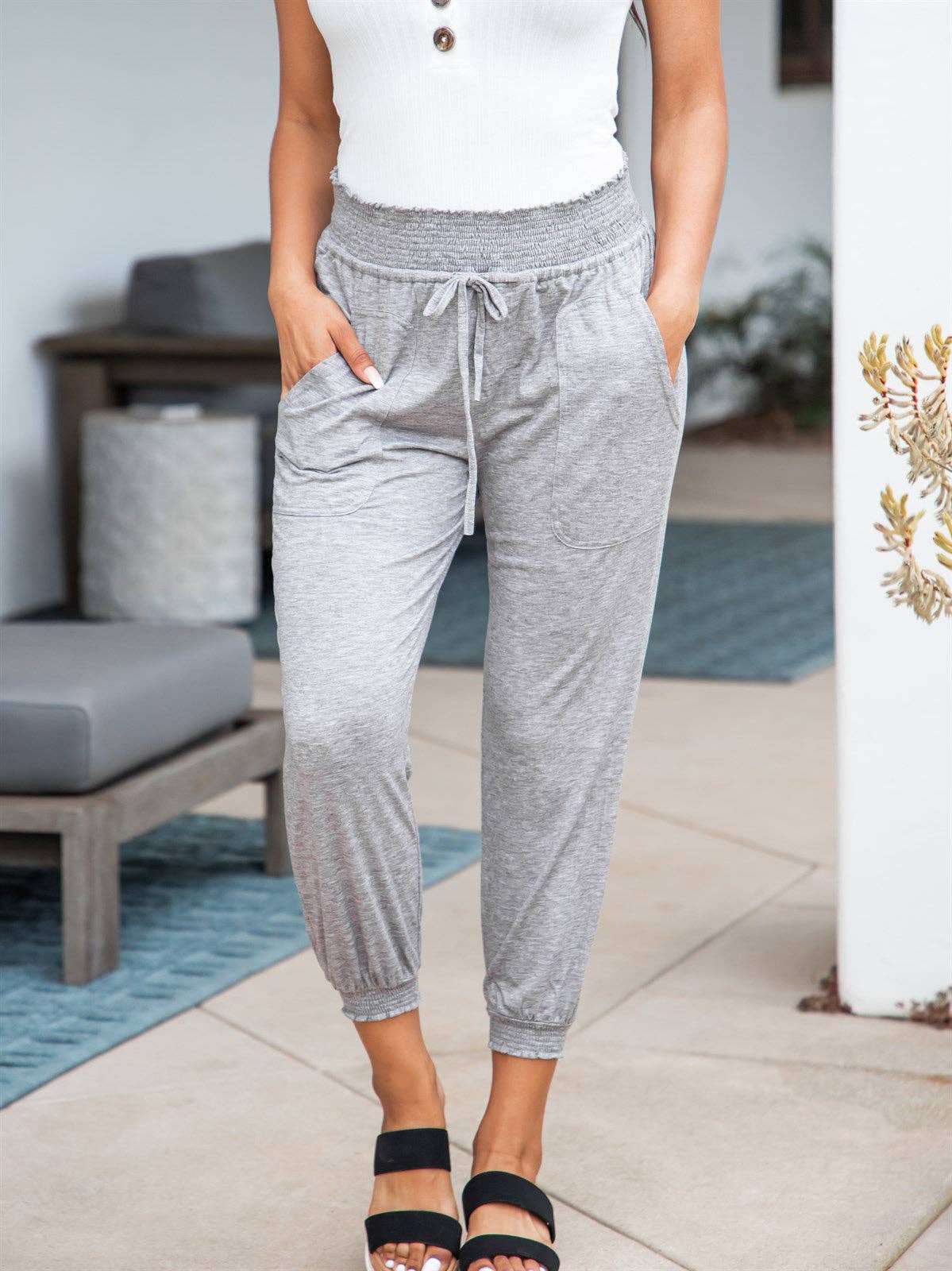 Tickled Teal - Vendita all'ingrosso Pantalone - Donna - Pantaloni da jogging Kallah con tasca a rombi8