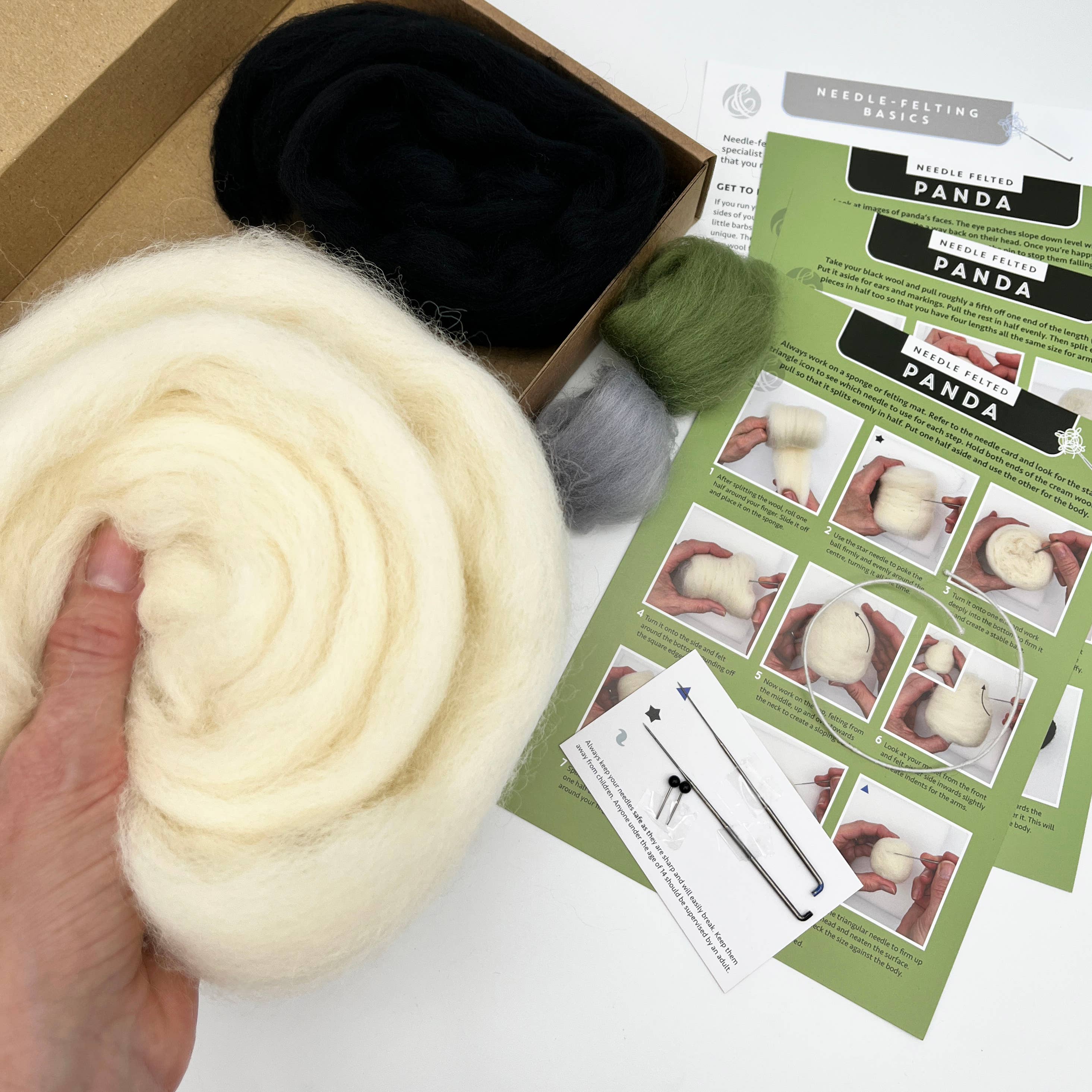 Bergin & Bath – wholesale Craft sewing kit – Needle Felting Kit - Panda - make your own giant panda4