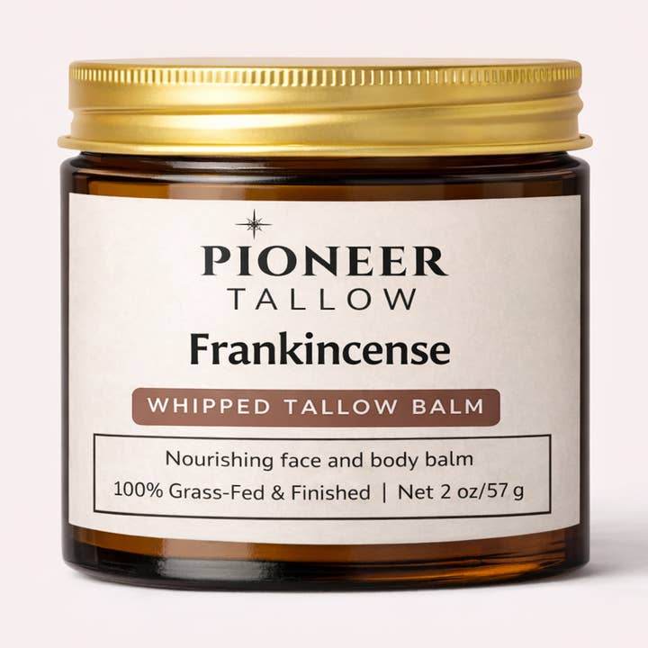 Frankincense-Grass-Fed Whipped Tallow Moisturizer for wholesale by Pioneer Tallow