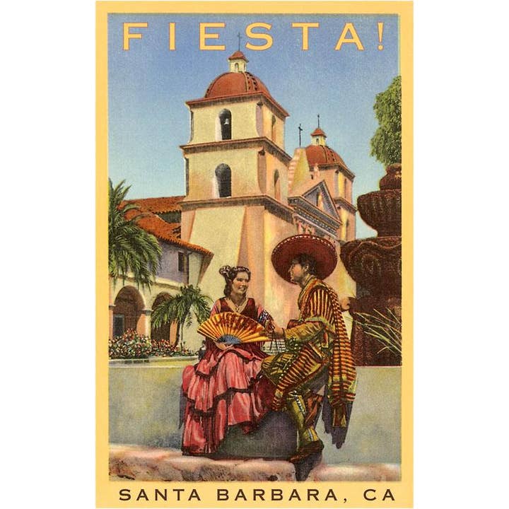 Found Image Press - Wholesale Postcard - Postcard SB-110 Poster for Fiesta Days, Santa Barbara, Calif