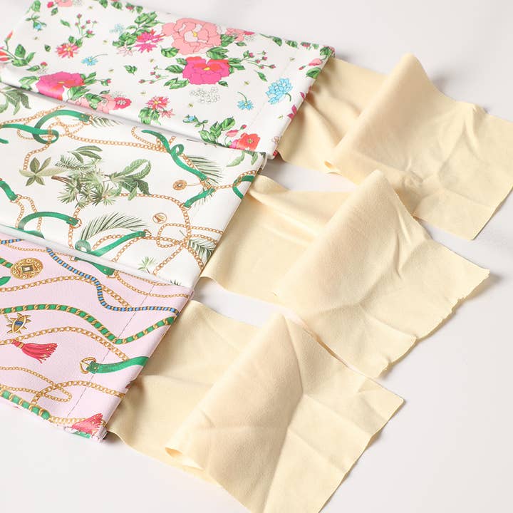 ASSORTED COLOR Floral Print Eyeglasses Sunglasses Pouch for wholesale on Faire