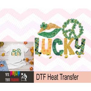 Lip Peace Lucky St. Patrick's Day DTF for engroshandel hos DTF Tee