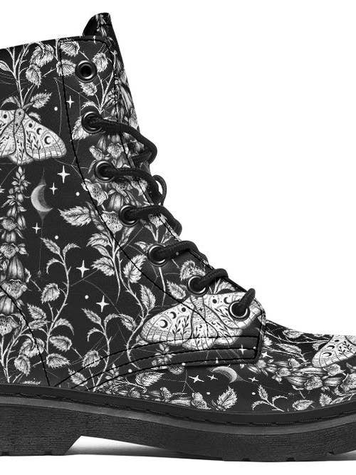 Stivaletti Vegani - Poison Floral per la vendita all'ingrosso da parte di Witchwood Bags