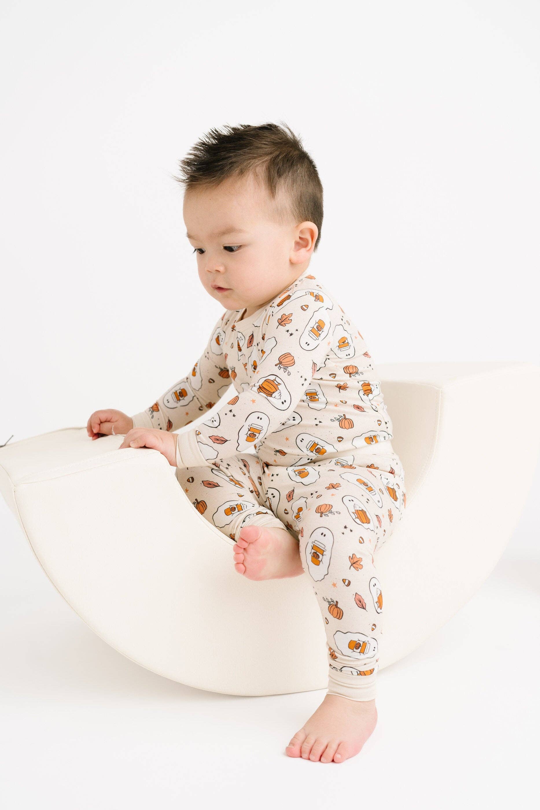 Little One Shop - Wholesale Top & Pant Set - Kids - Pumpkin Spice Bamboo Set6