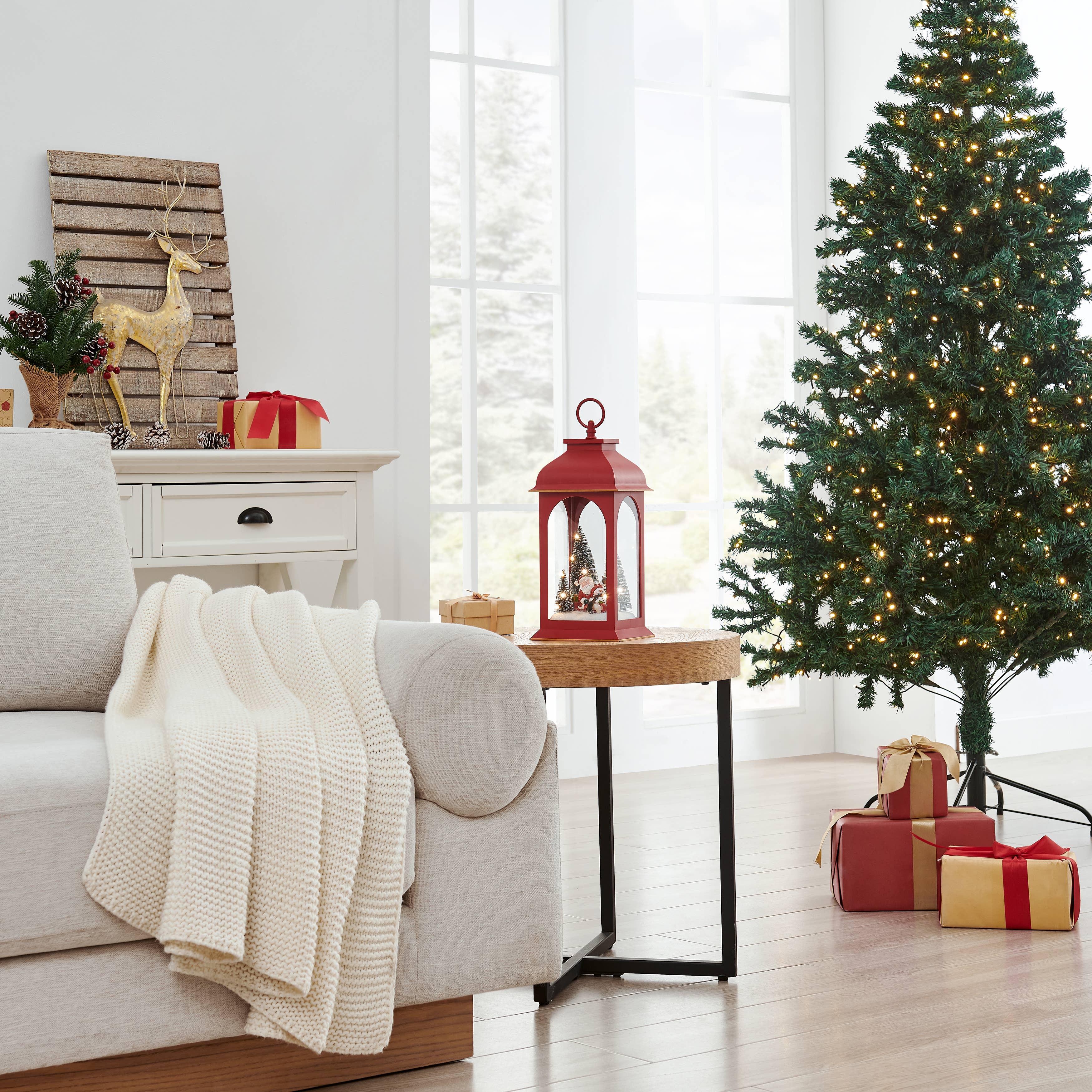 Danya B - Wholesale Christmas decoration - Danya B. Tabletop Red Christmas Santa Winter Scene Lantern3