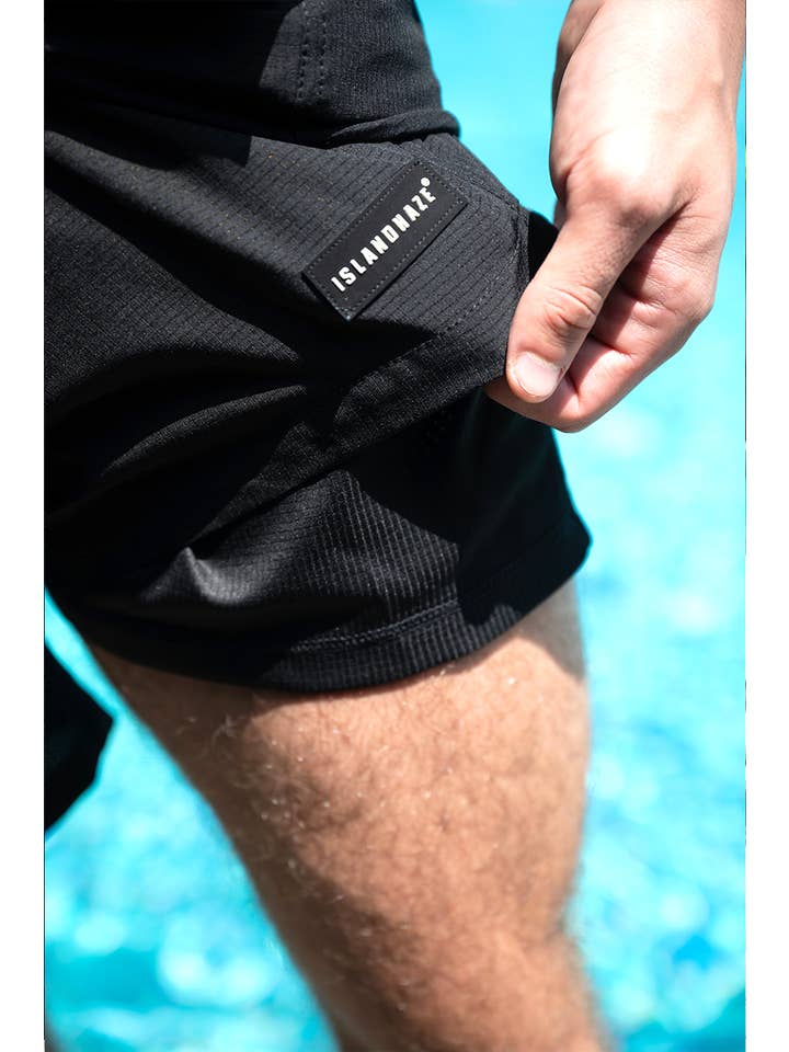 Islandhaze - Wholesale Swim Shorts - Men's - 6'' Inch Men's Solid new texture shorts-Oman55