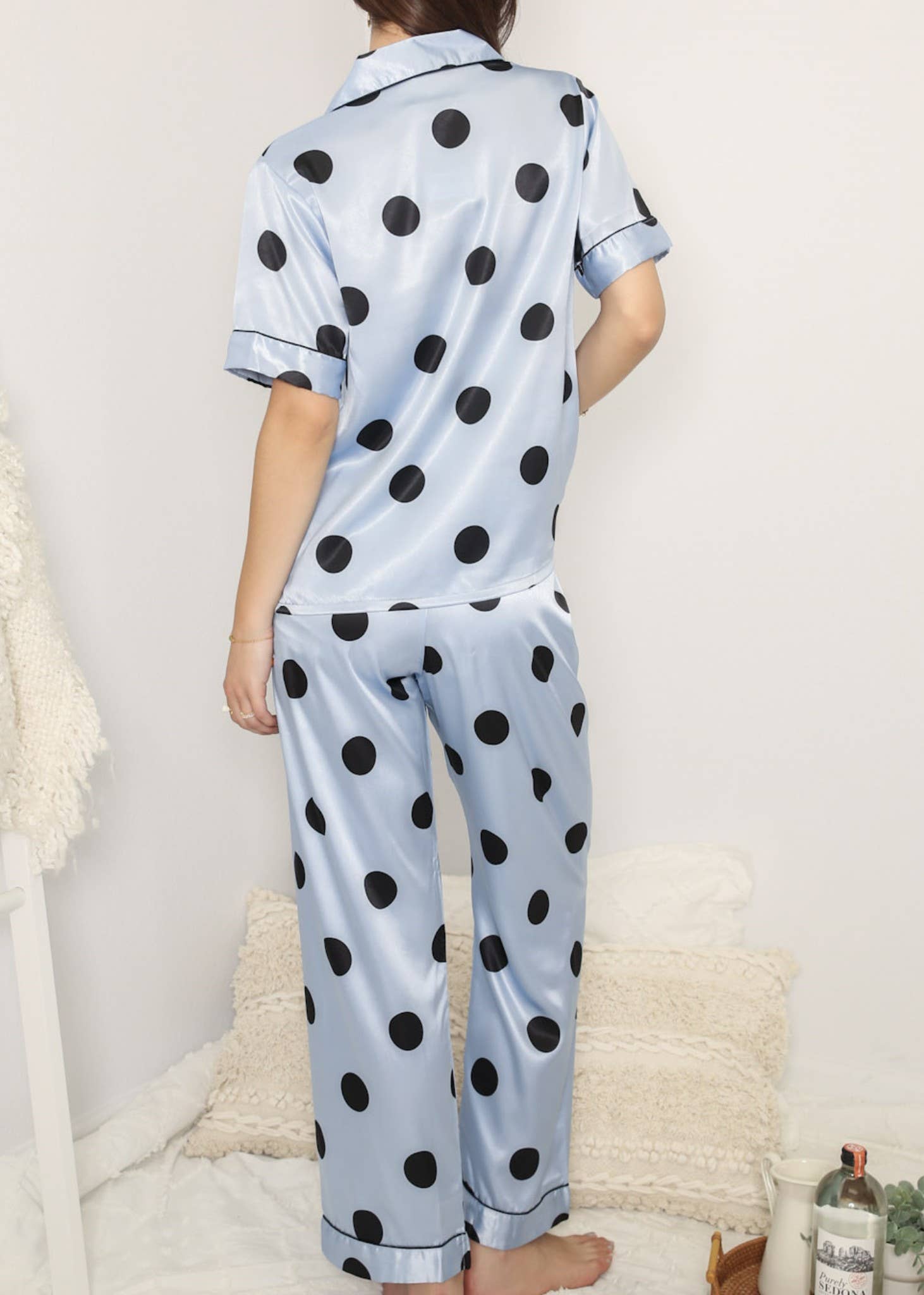 Anna Kaci Wholesale - Wholesale Sleepwear set – Women's - Multi 4 Piece Polka Dot Lounge Pajama Set19