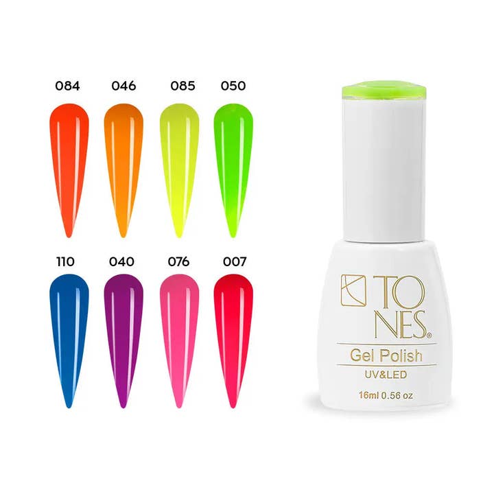 Neon Gel Polish Collection (8 x 0.56 fl oz) for wholesale by Tones Acrylics | Gels | Nail Art | Nail Tools & Accessories