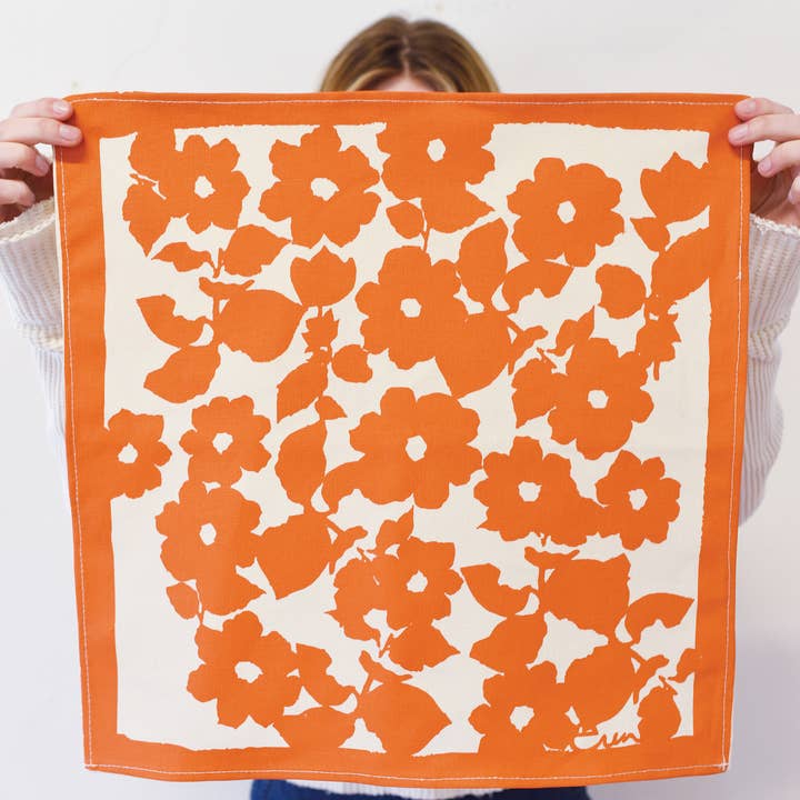 Erin Flett - Wholesale Dinner & Cloth Napkin - S4 Hand Printed Linen Napkins in new ANITAn pattern
