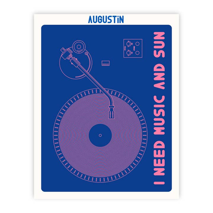 Augustin - Wholesale Poster - I Need Music (blue) - poster 1
