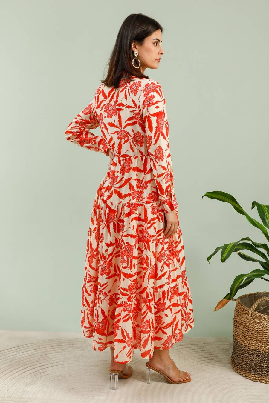 CHOKLATE PARIS (US No duties) – wholesale Klänning - Dam – Klänning i siden med blommönster Marbella (S-M-L-XL) - CK081129