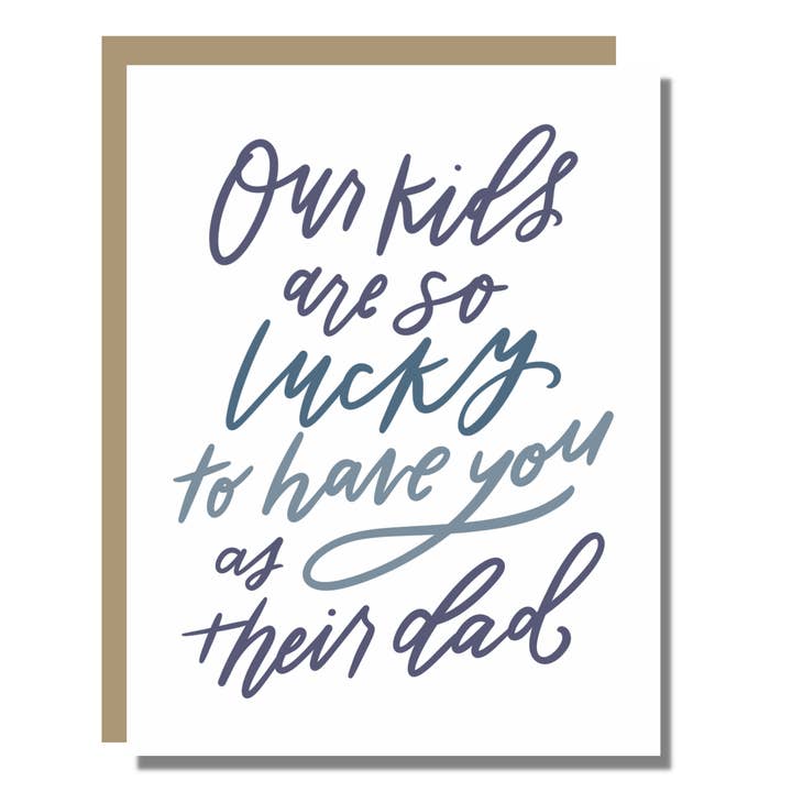 Lucky Kids Card - Fars dag gratulationskort för pappor för wholesale av Prairie Letter Shop