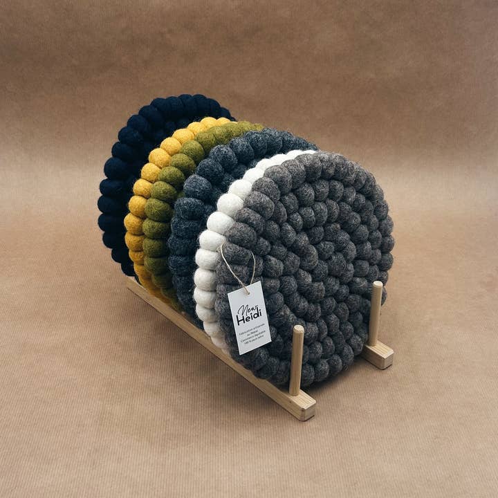 New Heidi - Wholesale Placemat - Felt ball trivet - New Heidi8