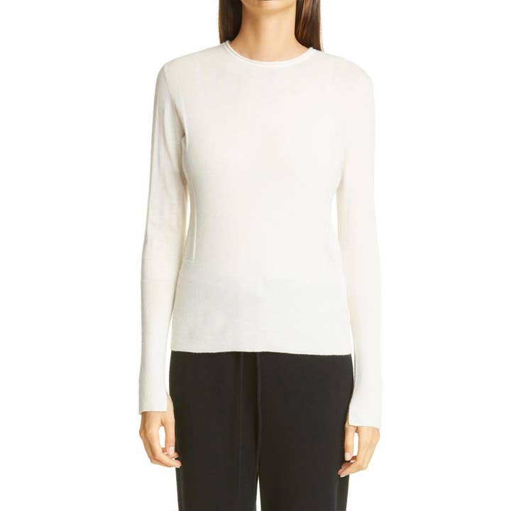 Fitted Cashmere Crewneck Sweater for wholesale by Khangri Textiles