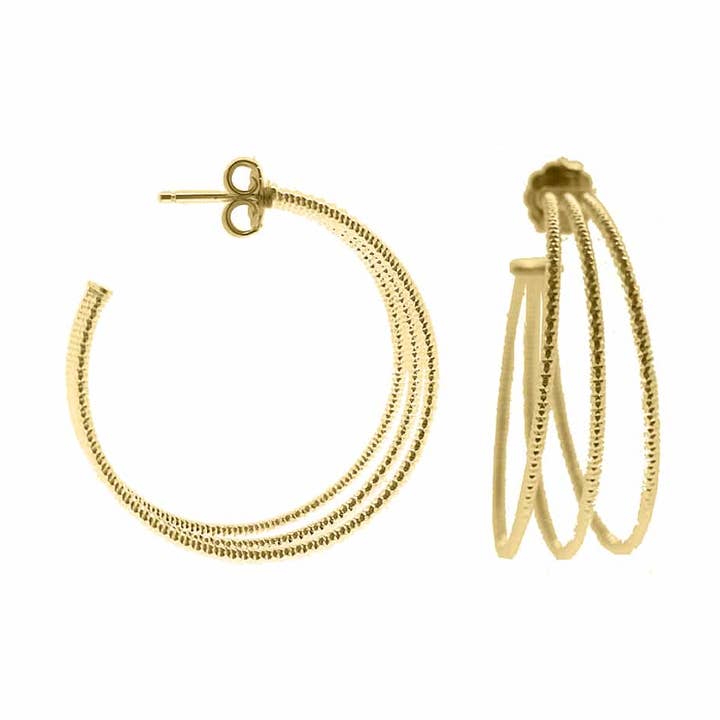 Helena guld diamant hoop øreringe for engroshandel hos ORUS BIJOUX