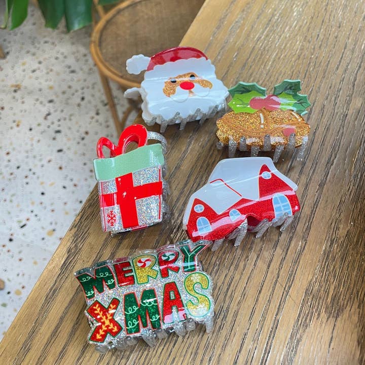 ACCITY - Wholesale Hair Clip - Women's - Christmas Hair Claw - Santa Bell Gift House Clip_CWAHA072896