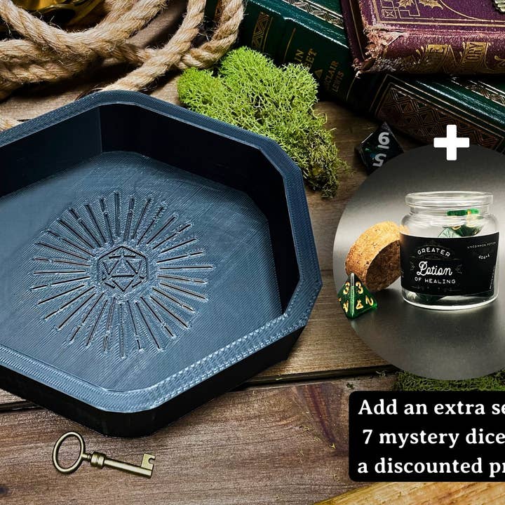 Minva Tabletop Design Co - Wholesale Dice - D20 Hexagon Dice Tray