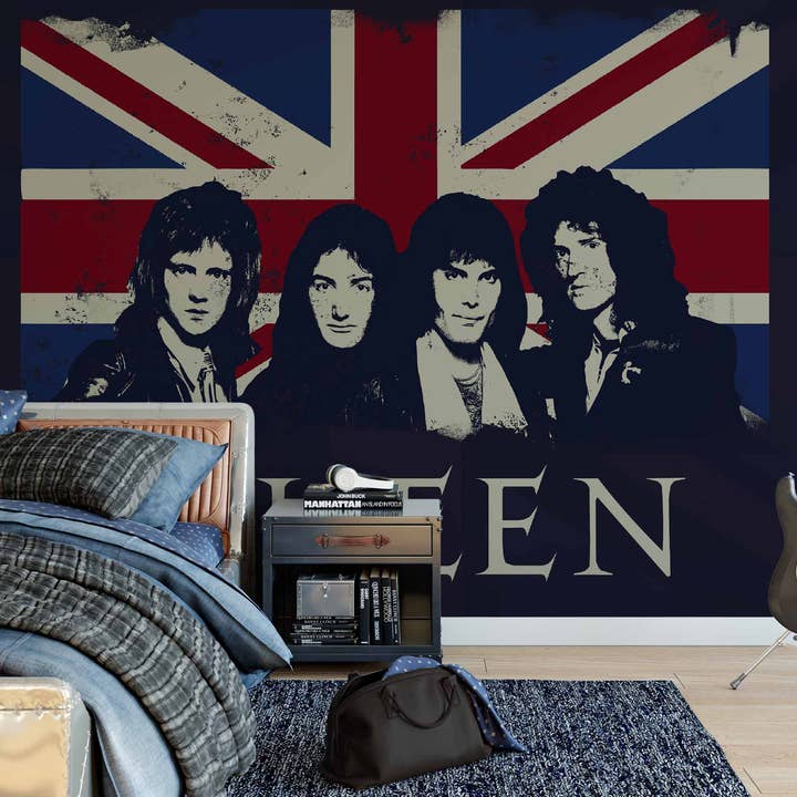 Fresque de la Reine du Rock Roll - Drapeau de l'Union pour la vente par ROCK INDUSTRIES EUROPE LIMITED