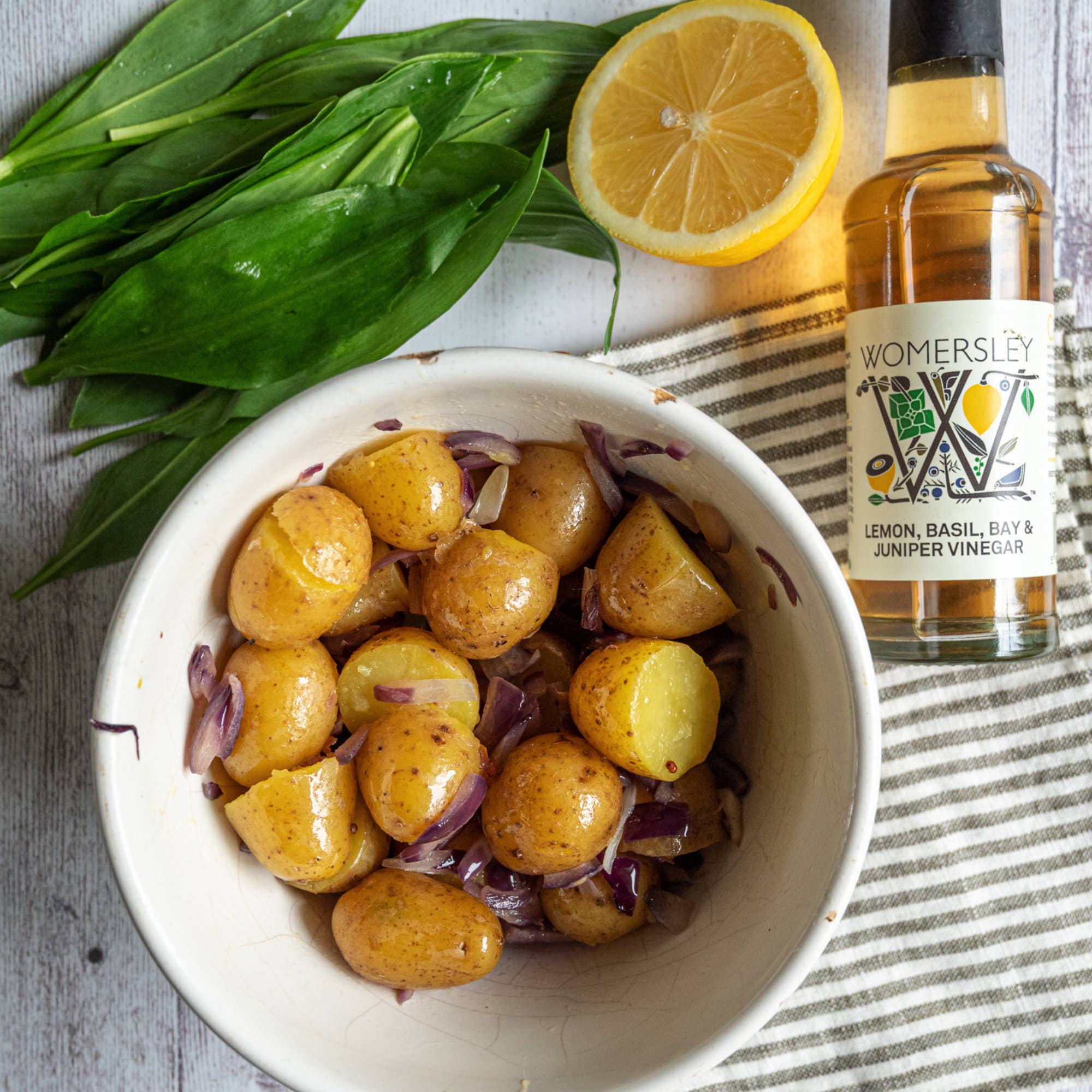 Womersley Foods – wholesale Vinegar – Lemon, Basil, Bay & Juniper Vinegar / Citrus Salad Dressing15