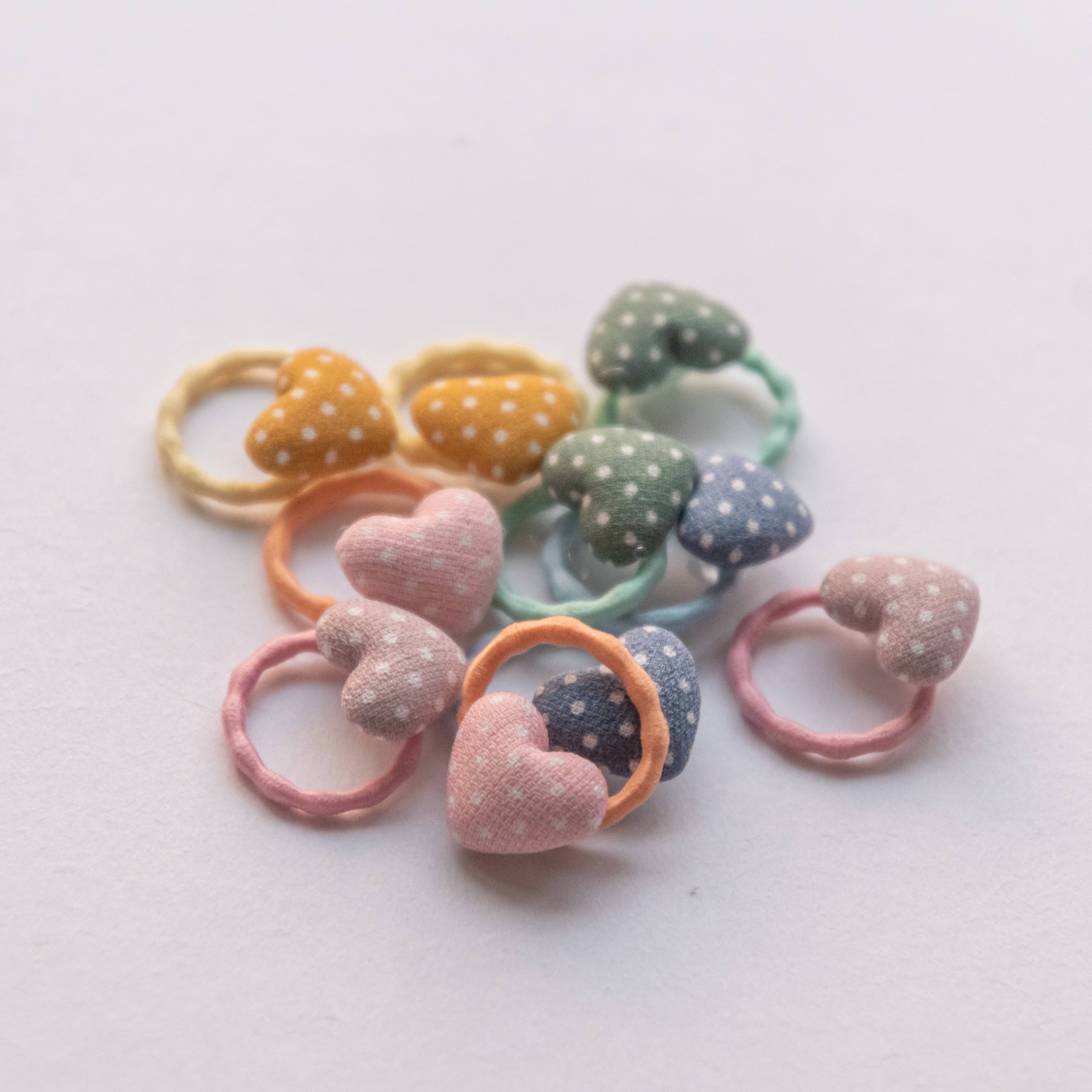 Tangle Shiny Stars - Wholesale Hair Tie - Kids - Heart Polka Dot Hair Ties | Set of 10