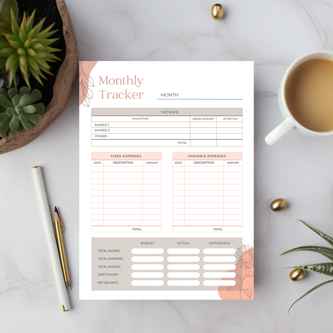 Missh Shop - Wholesale Planner - 8x5 Finance Tracker with coaching session - Eco friendly1