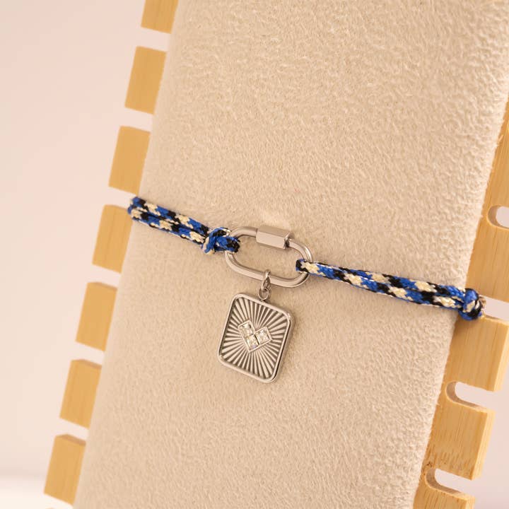 WJW - Wholesale Link & Chain Bracelet - 18K Gold PVD Stainless Steel Navy Rope Carabiner Bracelet8