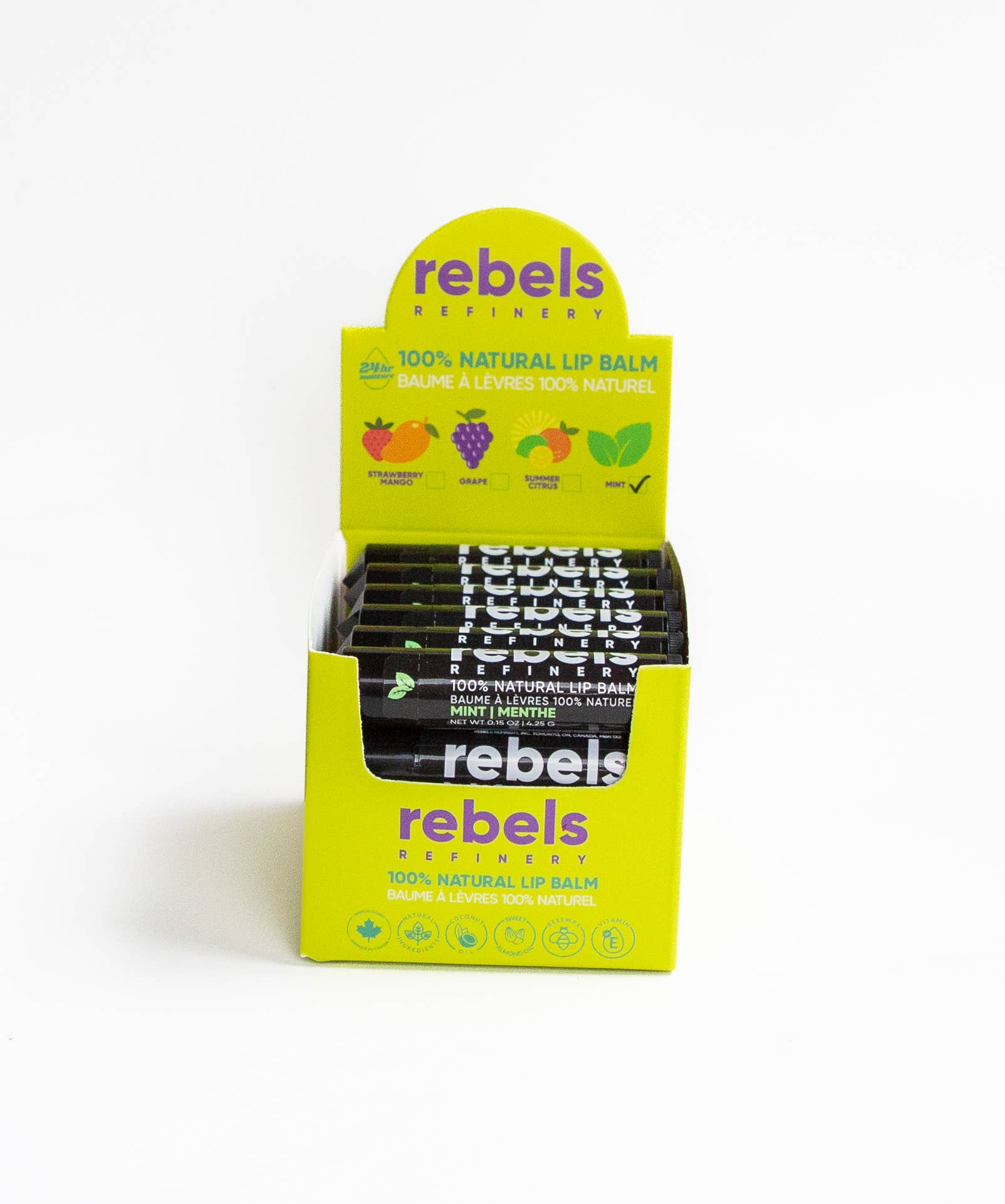 Rebels Refinery - Wholesale Lip Balm Set - 24 Pack Stick Lip Balm + Display5
