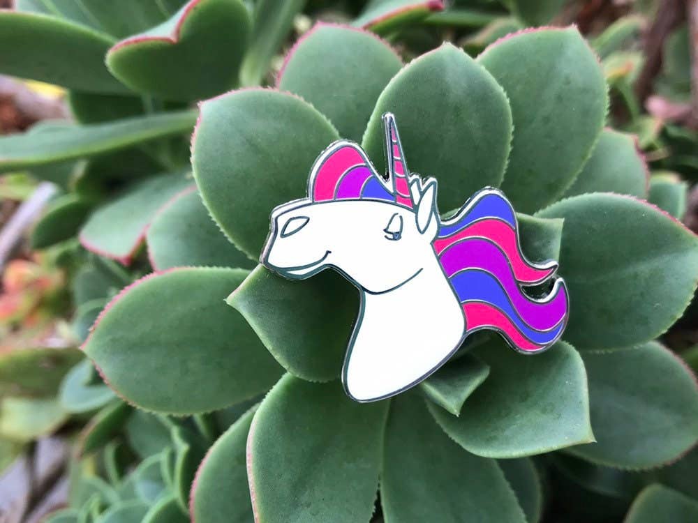 Geekly Whimsical - Wholesale Lapel Pin/Button - Pride-icorns! Pride Unicorn Enamel Pin - Bisexual5