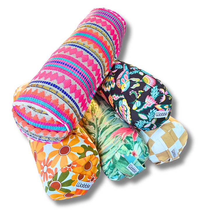 Tiny Yoga Bolster - Neck, Lumber & Sacrum Support Pillow for wholesale by Wobble Yoga