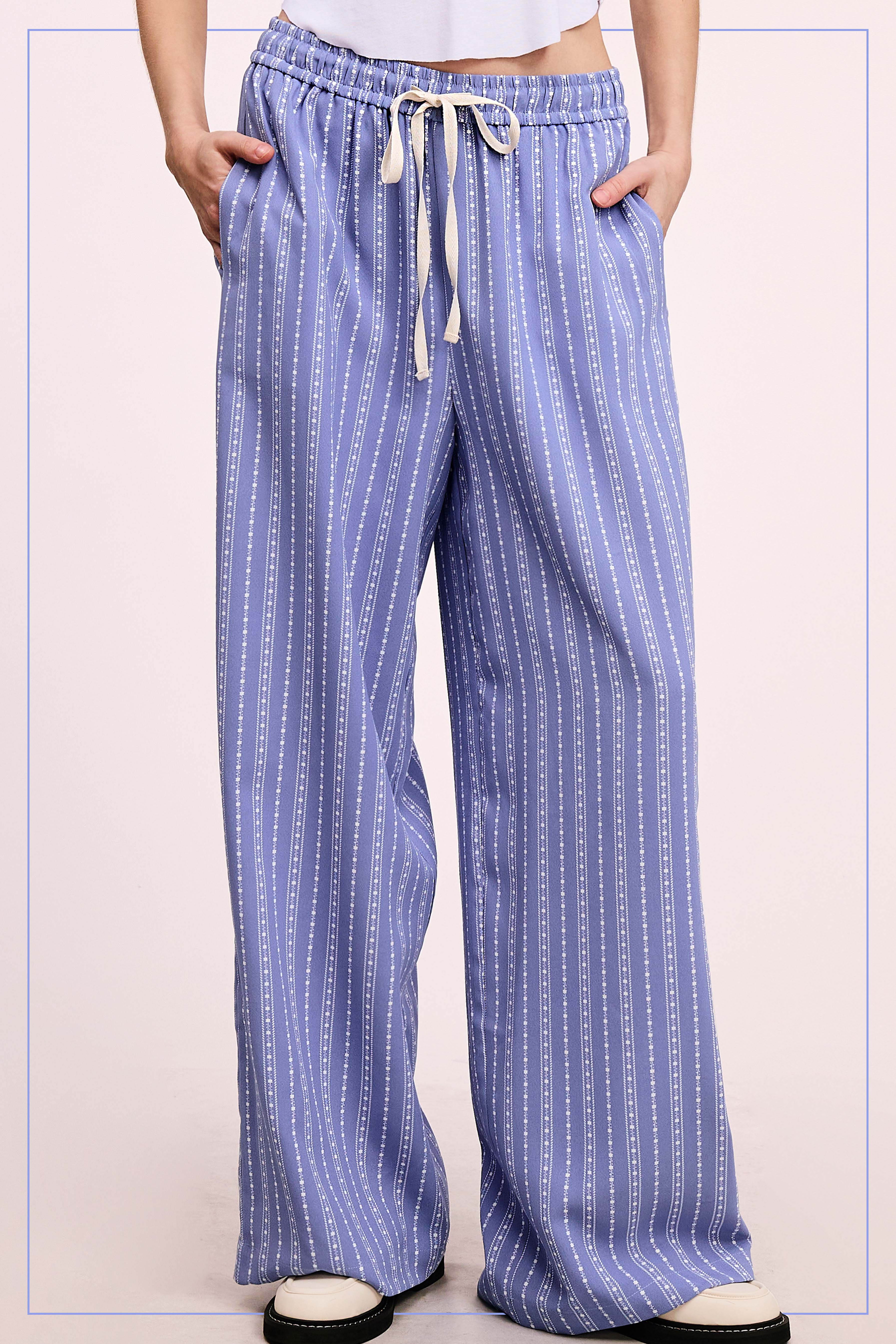 La Miel – Calças - Mulher por atacado – JDP4228-Calças de Design Padronizado de Corte Descontraído Com Bolsos10