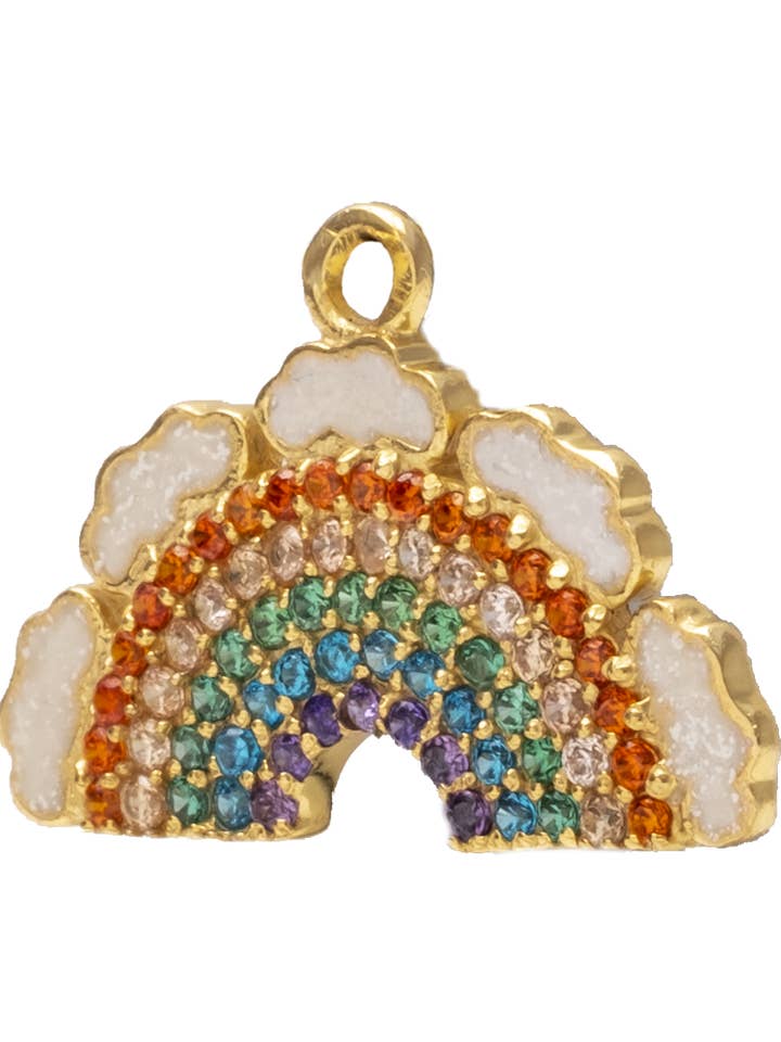 Pendientes lágrima Drop The Path con piedras arcoíris para venta al por mayor de Lavani Jewels