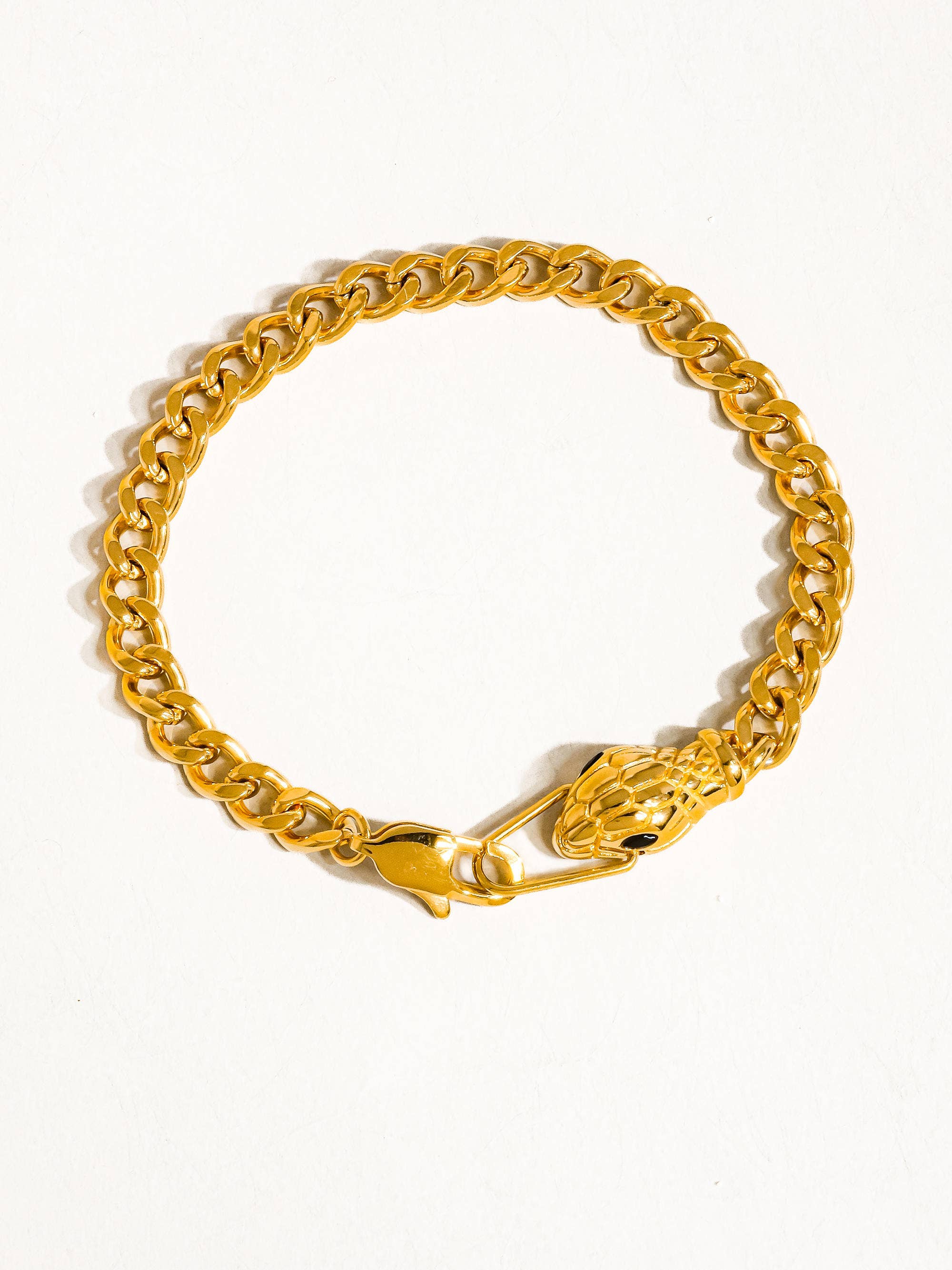 Oro Giallo Bracciale serpente placcato oro 18K, non si ossida in vendita all'ingrosso su Faire2