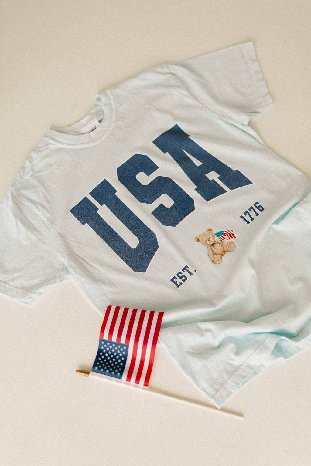 Whitney | Chaudoin Creations - Wholesale Screen Printed T-Shirt - Women's - USA Teddy Bear Graphic Tee