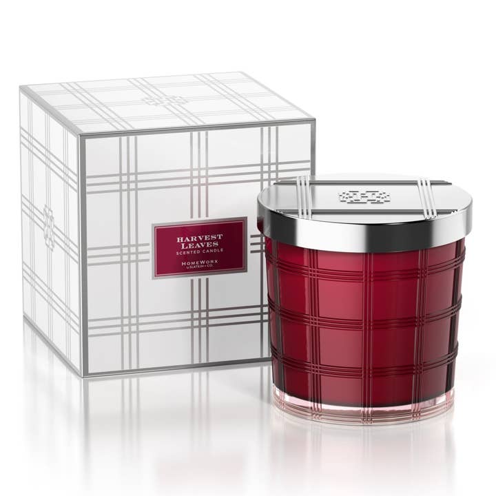 Harvest Leaves 50 oz. 4-Wick Luxe Candle for wholesale by HomeWorx by Slatkin + Co.