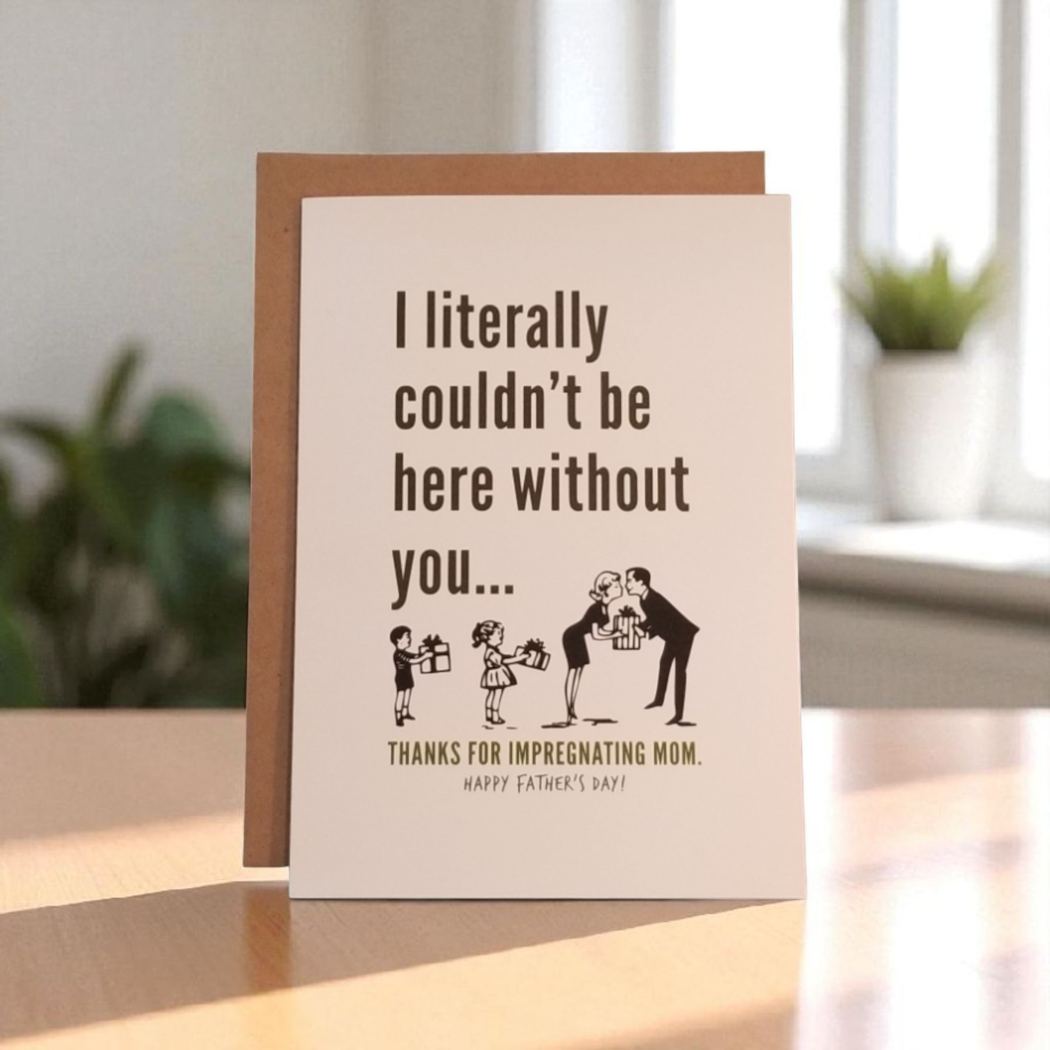 Thanks You're Welcome – wholesale Father’s Day card – Thanks for Impregnating Mom - 5x7 Greeting Card2