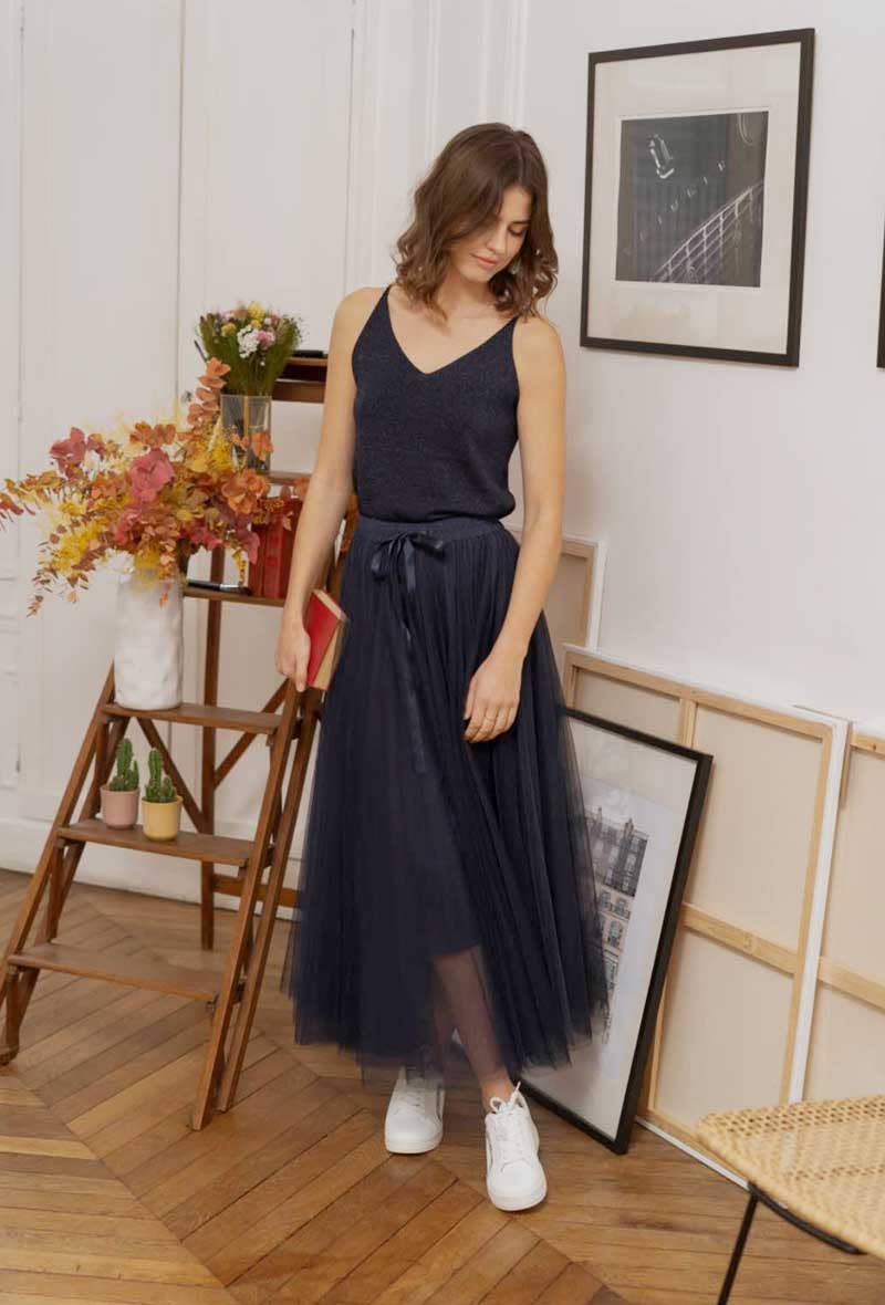 CHOKLATE PARIS - Venta al por mayor Falda - Mujer - Falda larga de tul Aria - CK0807743