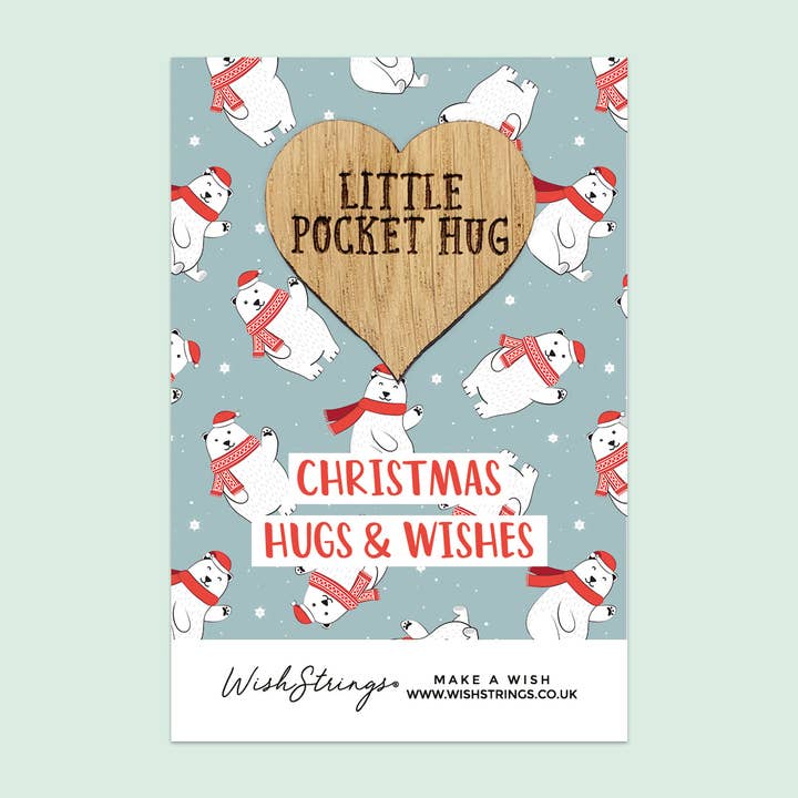 Isbjörn, Kram & Önskningar - Ekficka Kramtoken (J378) för wholesale av WishStrings