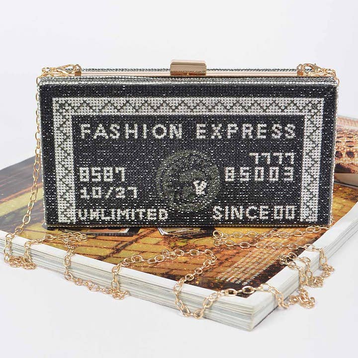 3AM BY H&D ACCESSORIES - Wholesale Clutch Bag - Women's - Rhinestone Credit Card Clutch