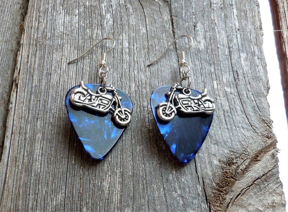 Simply Raevyn - Wholesale Dangle Earrings - Motorcycle Charm Guitar Pick Earrings26