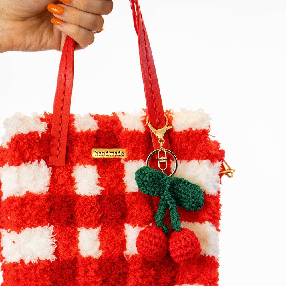 Craft Club - Wholesale DIY Craft Kit - RED GINGHAM - Woven Tote Bag Kit2