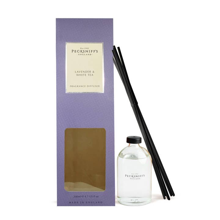 Diffuseur classique à la lavande et au thé blanc Pecksniffs pour la vente par Prestige Beauty Boutique