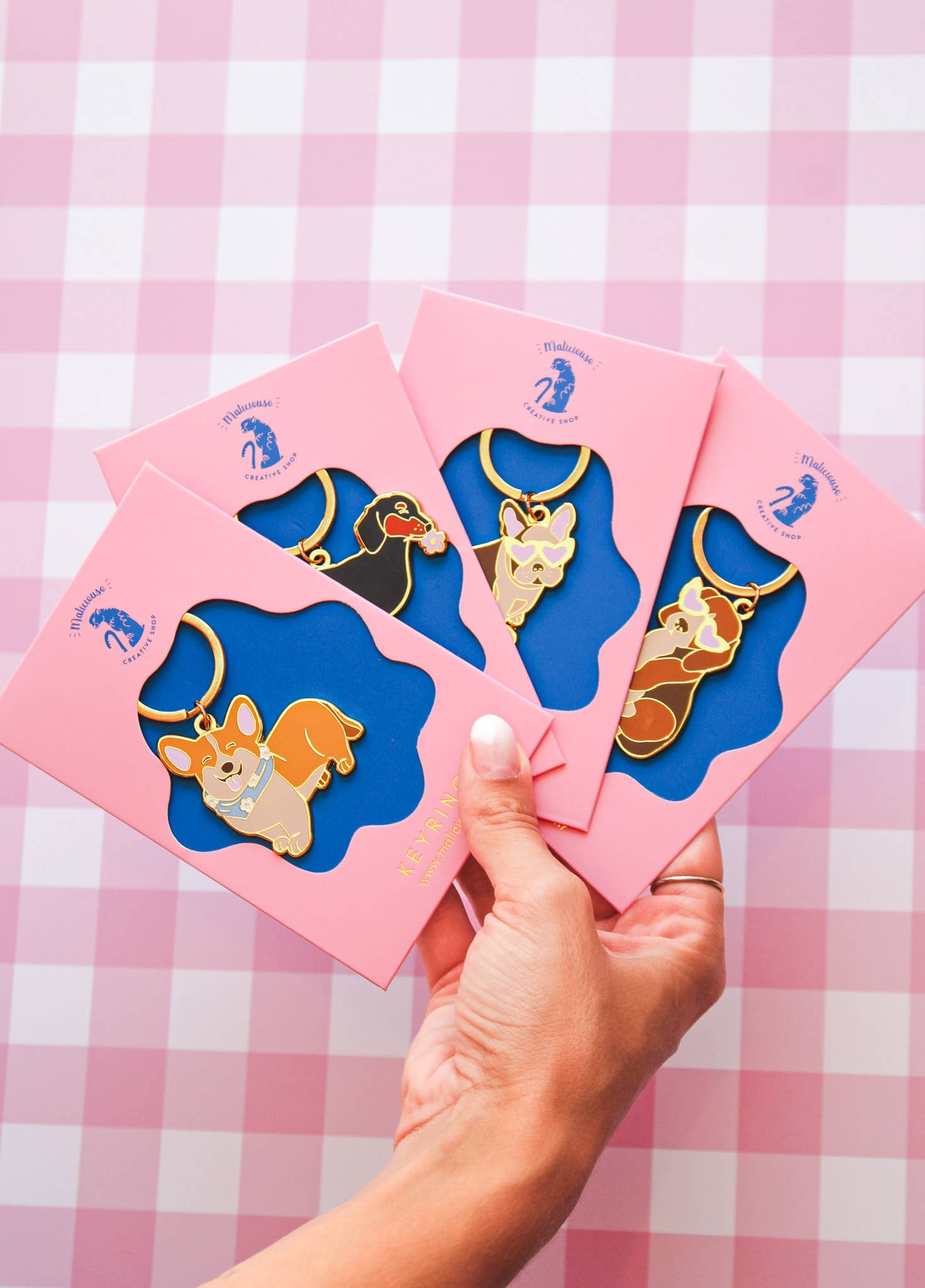 MALICIEUSE – Porta-chaves - Mulher por atacado – Porta-chaves Corgi4