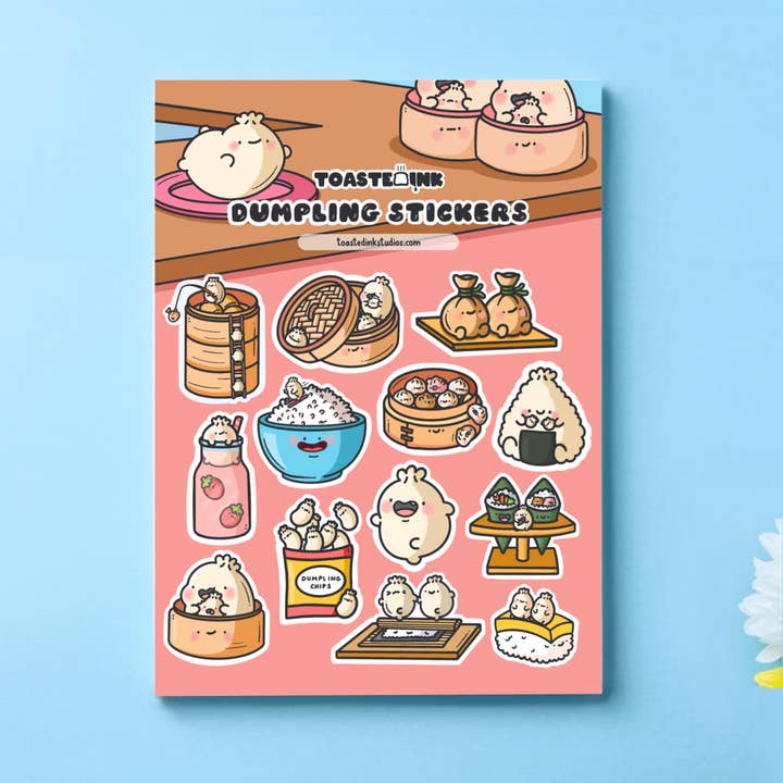 Toastedink - Wholesale Sticker - Dumpling Sticker Sheet | Cute Stickers