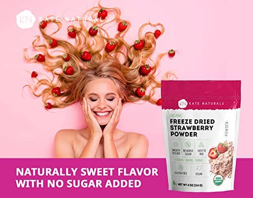 Kate Naturals - Wholesale Protein/Superfood Powder - Organic Freeze Dried Strawberry Powder4