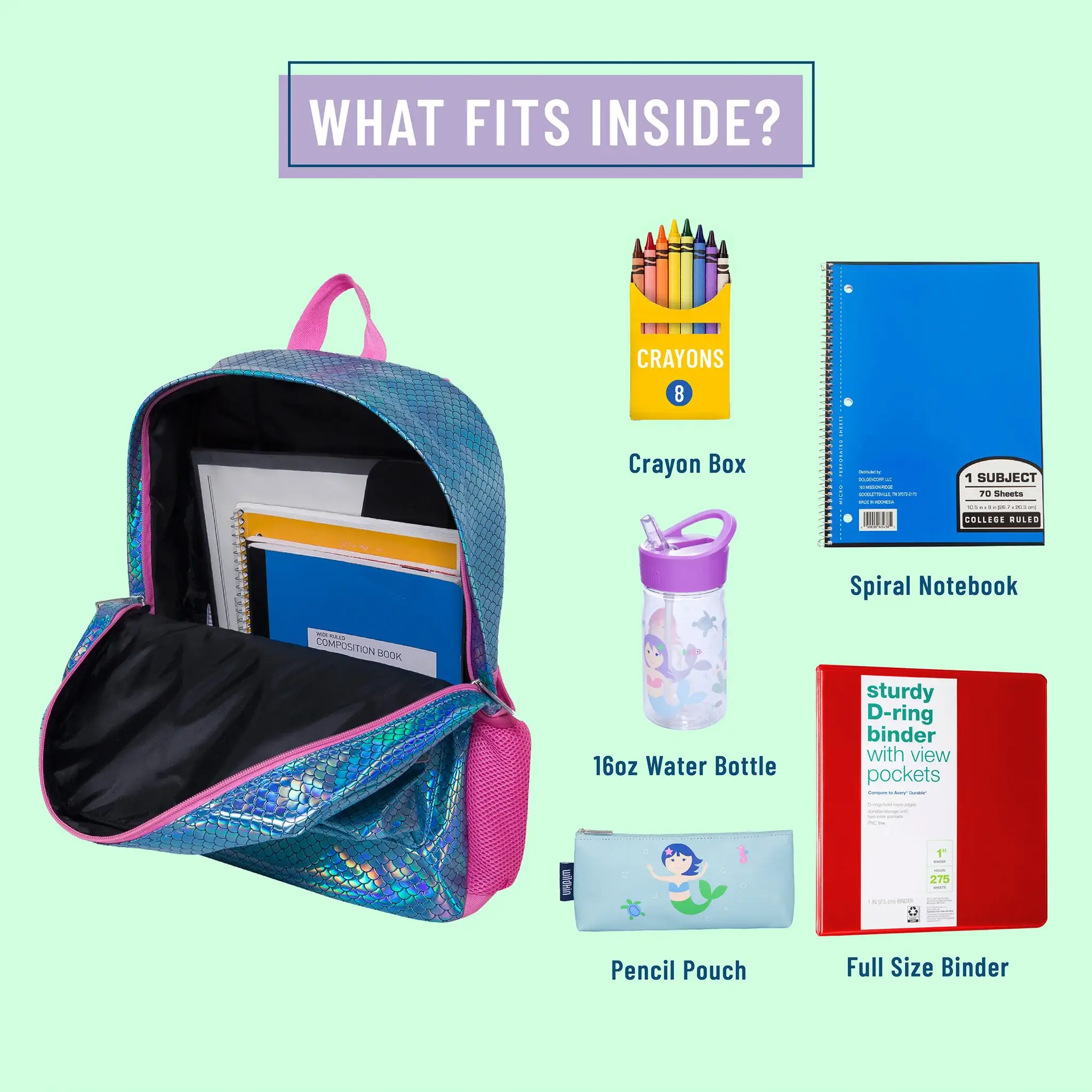 Wildkin - Vendita all'ingrosso Zaino - Bambini - Zaino da sirena, 40,6 cm1