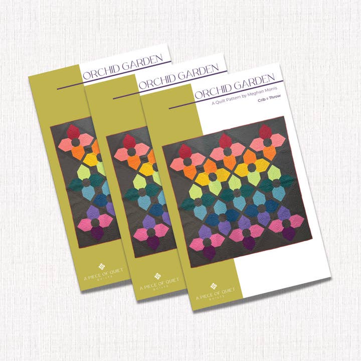 Orchid Garden | Paper Quilt Pattern for wholesale by A Piece of Quiet Quilts