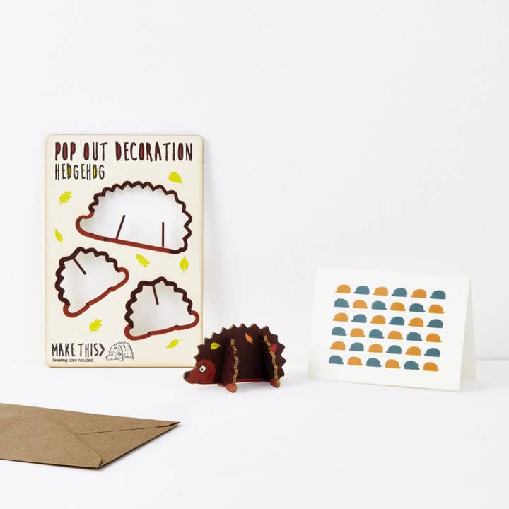 Pop Out Hedgehog Greeting Card for wholesale by The Pop Out Card Company