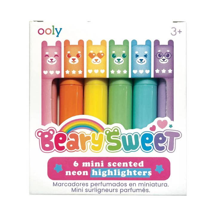 Beary Sweet: Mini Scented Neon Highlighters (Display of 24) for wholesale by OOLY