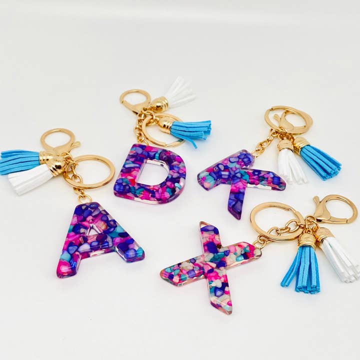 Mio Queena - Wholesale Keychain - Women's - Acrylic English 26 Letters Tassels Keychain