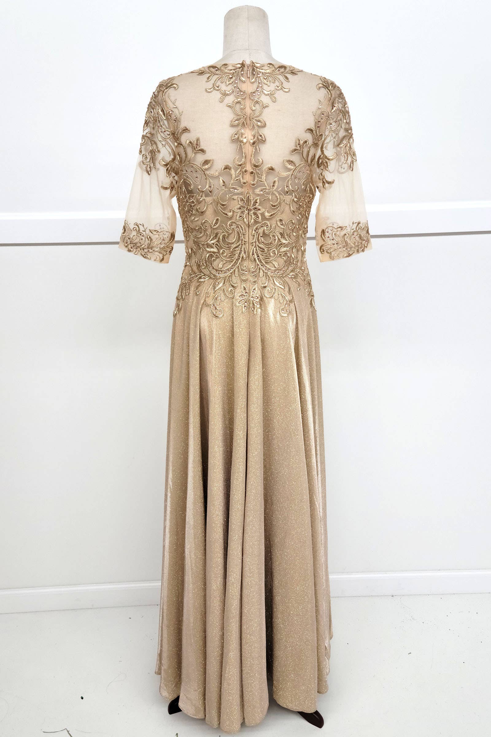 Chicas - Vendita all'ingrosso Vestito - Donna - Abito lungo Missy con maniche 3/4 e tasche J006-S-4XL11